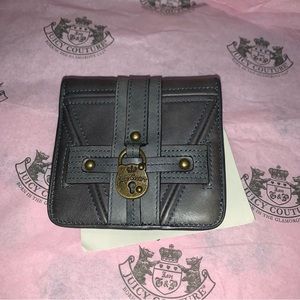 Retro Rare Juicy Couture Dark Gray Leather "Juicy Princess!" Wallet New with Tag